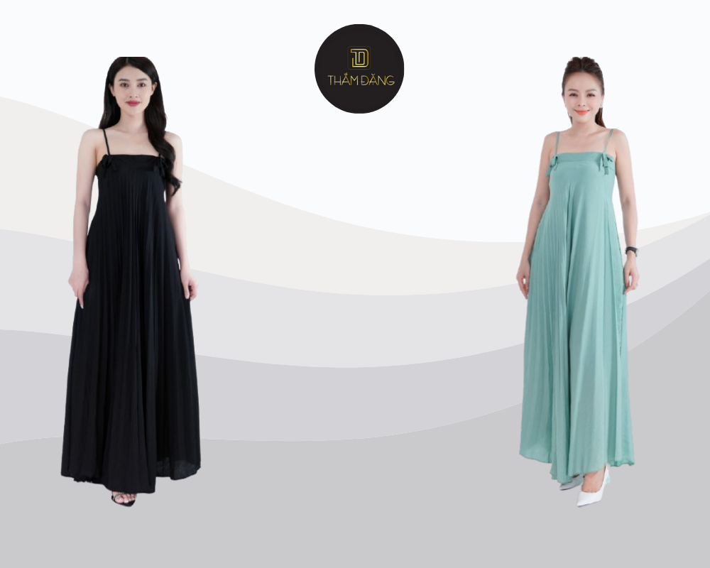 cách phối đầm cho người có vai ngang