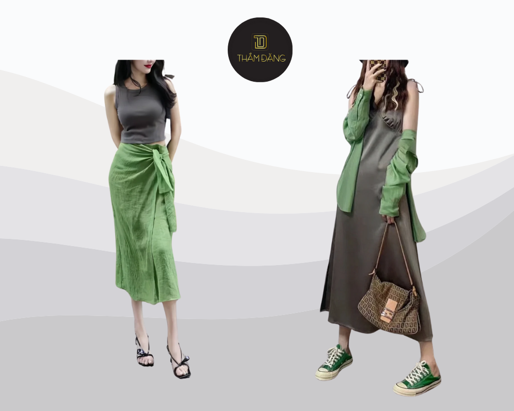 xanh rêu phối với màu gì nổi bậc
